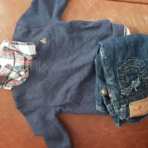Boys 12-18m outfit lot true religion gap